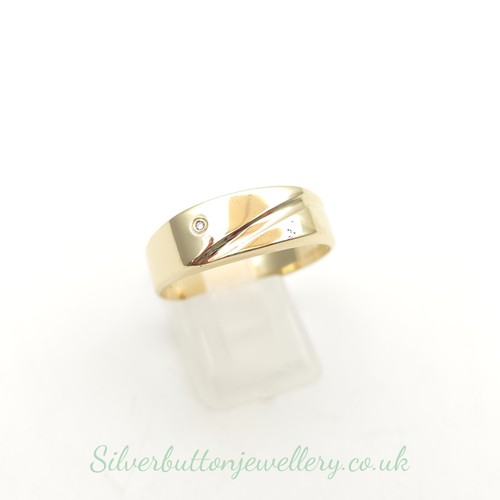 9ct yellow gold wide gents - 9ct,