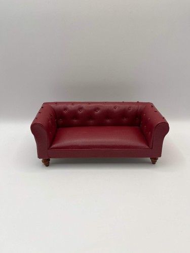 Dolls house red leather - house,