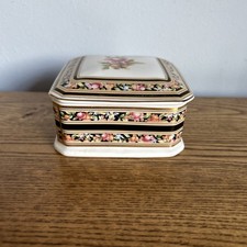 Wedgewood Bone China Trinket Box, Clio Pattern Made in England