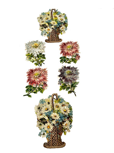 Victorian scraps flowers - victorian,
