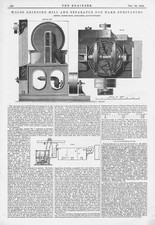 MORRIS BROS Doncaster Wood's Grinding Mill & Separator Antique Print 1884