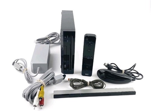 Nintendo wii black console - console, 1