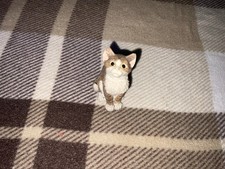 Small Handmade Clay Cat Statue