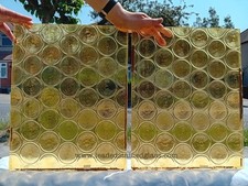 2 amber Orbit Butzenglas