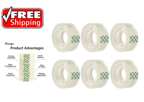 Clear transparent tape - transparent, rolls