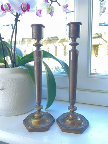 Pair vintage brass - vintage,