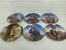 John Wayne Collection Plates (6) From Franklin Mint By Robert Tanenbaum