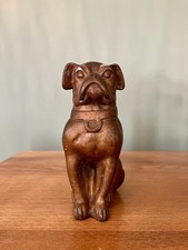 Pot bronze boxer dog - boxer, retro