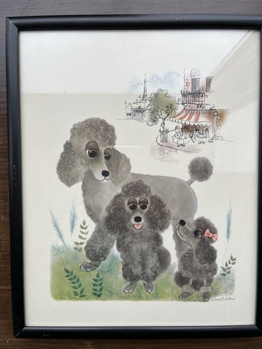 Vintage big eyed poodle - big,