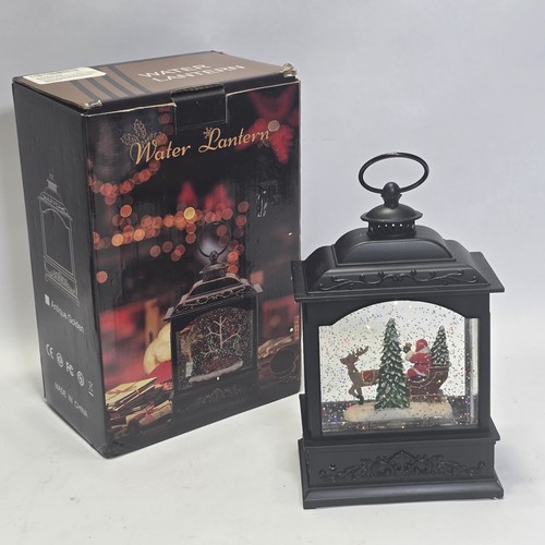 Christmas water lantern - christmas, santa