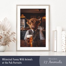 Funny Wild Animal Pub Portrait