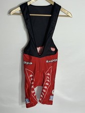Kappa Cycling Bib Shorts Cannondale Saeco Padded | Men's | Red/Black | Medium