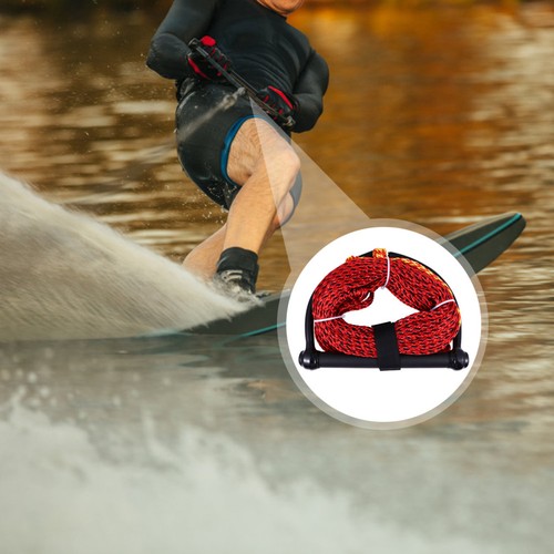 Black handle water ski - handle, rope