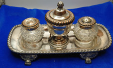 Georgian OLD SHEFFIELD PLATE Desk top set Writing C.1830/1840 (588)