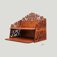 Pooja Mandir for Home & Office, Wall Mounted Engineered Wood Hand Crafted Temple