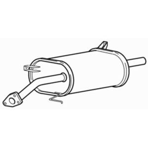 Rear exhaust silencer back box - back,