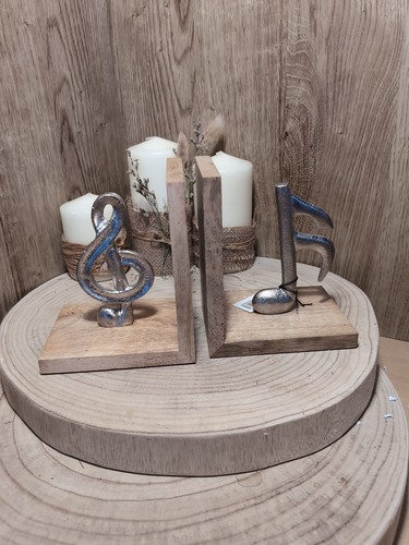 Rustic musical notes - rustic, bookends