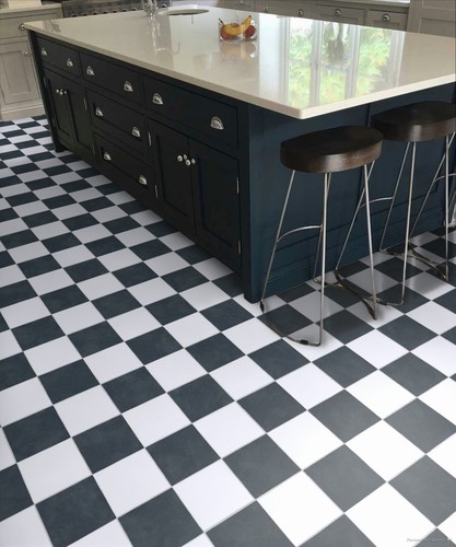 Checkerboard sheet vinyl - sheet,