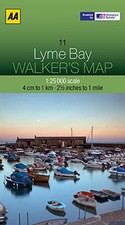 Walkers Map Lyme Bay by AA