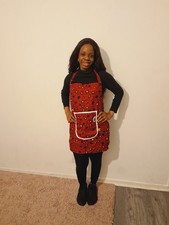  African Ankara print apron  with  pockets 