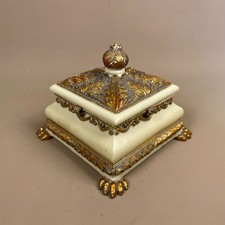 Cream Gold Resin Trinket Box
