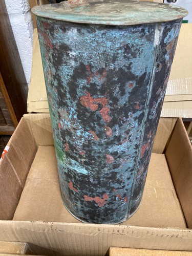 Copper cylinder stand plinth - stand,