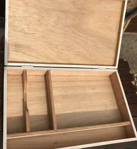Wooden storage tool box with - storage,