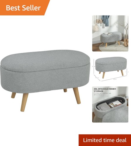 Charcoal grey storage bench - charcoal,