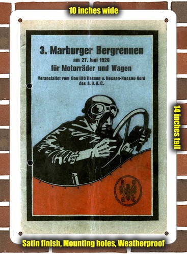 Metal sign 1926 marburg - metal,