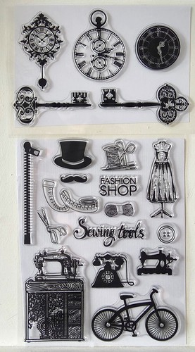 Mixed stamp set retro theme - retro,