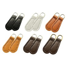 2x Zipper Pulls PU Leather for