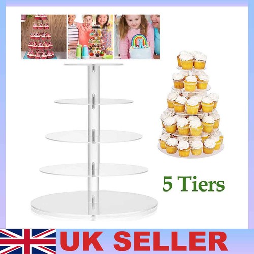 Tier round acrylic cupcake - acrylic,