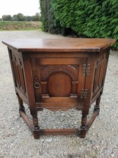 Old Charm Oak Canted Cupboard