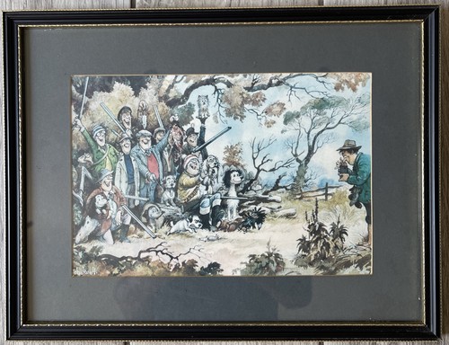 Norman thelwell framed cartoon - framed,