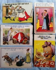 5 x Vintage Comic Humour / Seaside Postcards