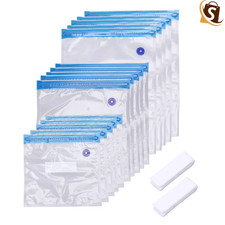 20x Reusable Vacuum Food Storage Bags BPA Free Airtight Sealer Freezer Pouch Set