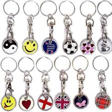 Trolley Shopping Token Key Keyring Ring Coin Cart One Pound Tokens Supermarket