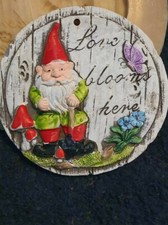 Latex Rubber Mould to Make this Garden Wall Gnome Plaque (1), for Concrete