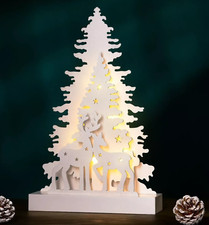 Christmas Wooden Reindeer Decoration LED Light Up Home Stag Decor Xmas