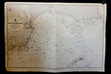 BENODET, LOCTUDY, L'ESCONIL, FRANCE. ADMIRALTY SEA CHART. No.3640. 1907 Edition.