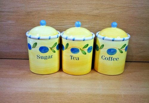 Tea coffee sugar - sugar, jars