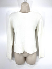 PIMKIE White Cream Soft Thin Chenille Knit Relaxed Fit Women's Jumper UK 12 14 M