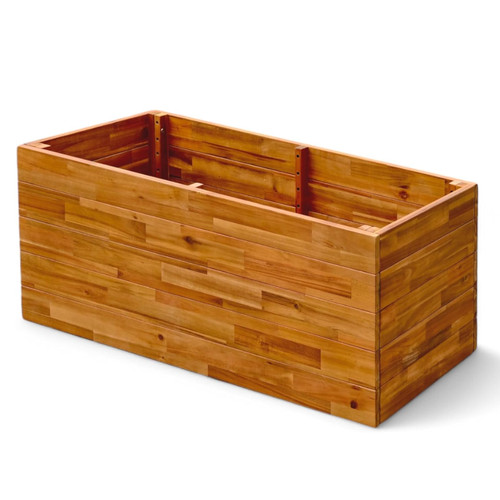 Acacia wooden garden planter - wooden,