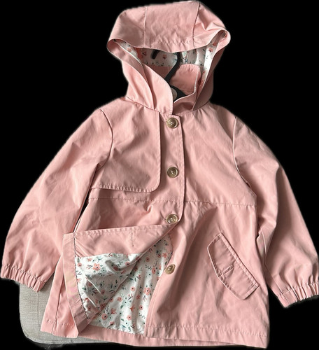 Girls pink hooded floral - tu,