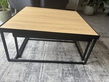 Next Nest Of 2 Square Coffee Tables Light Oak Effect Good Condition