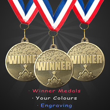 Winner Medal Cascade Award + Ribbon + Engraving