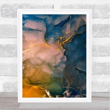 Orange peach blue green gold - blue,