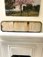 Old vintage enamel street