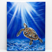 Sea Turtle in Ocean 30x40cm