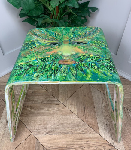 Unique hand painted green man - unique,